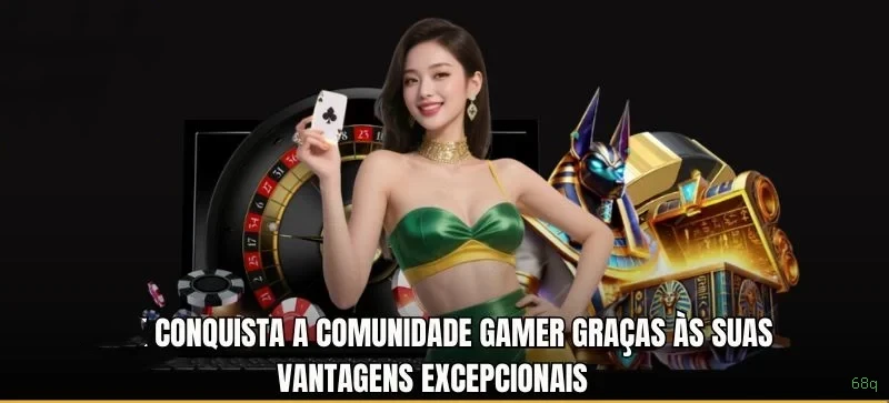 Imagem promocional do cassino online da 68q mostrando jogos ao vivo